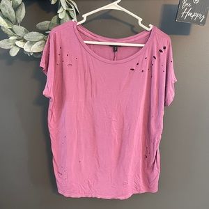 Express distressed top